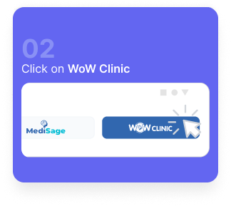 Click on WoW in MediSage app